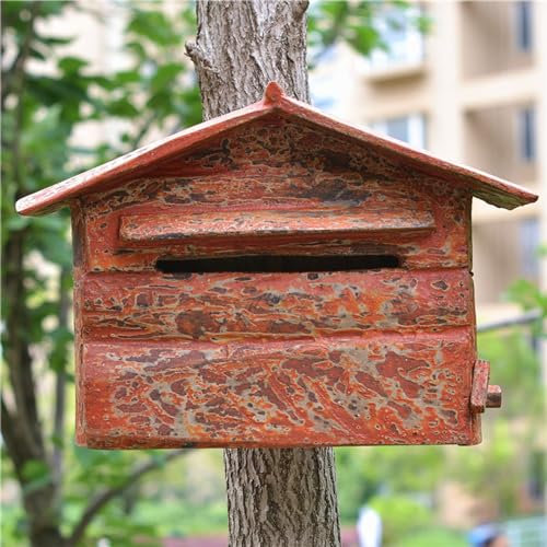 Cassetta Postale In Legno Da Esterno, Stile Retrò, Facile Da Montare, Protetta Dagli Elementi E Dai Furti, Per Riporre In Sicurezza Chiavi, Lettere, Pacchi, Denaro O Contanti ( Color : Chestnut )