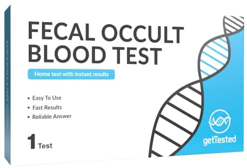 GetTested FOB Test Kit, fäkales okkultes Blut Stuhltest zu Hause, erkennt verstecktes Blut, schnelles GI-Screening, einfach und genau, kein Laborbesuch erforderlich
