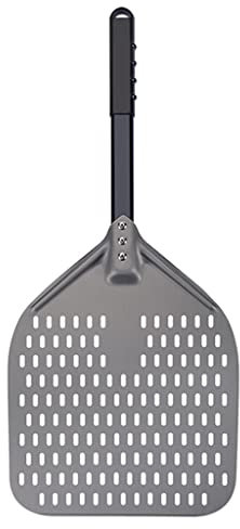 ZGPjubilant Pala per Pizza Pala Forata Pala per Pizza Utensile per Pasticceria per Pizza con Manico Rimovibile (Dimensioni : Manico Lungo) (Manico Corto)