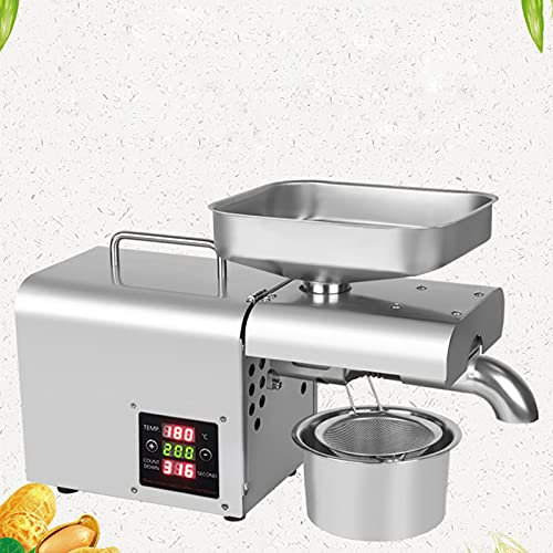 610W Automatische Ölpresse Expeller Maschine Edelstahl Öl Extraktion Nuts Seeds Digital Temperature Control zerlegbar Förderschnecken Automatische Heißprsse Edelstahl Extraktor