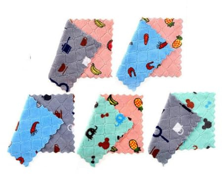 MEKPAM 20 Pcs De Tampons À Récurer,Chiffons De Nettoyage Quotidiens,Chiffons À Vaisselle Absorbants pour La Cuisine,Épaissis,Non Pelucheux Et Faciles À Nettoyer