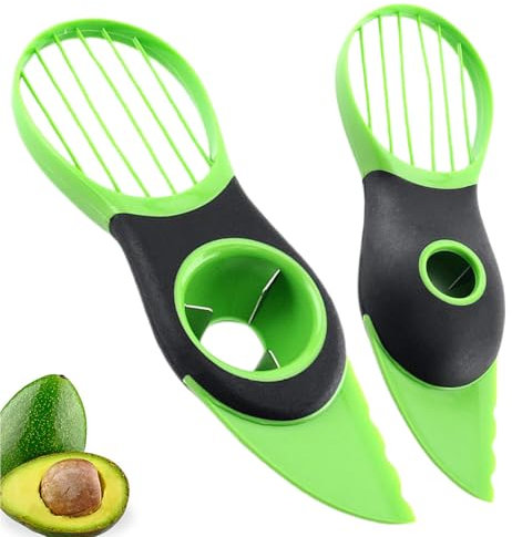 2 PCS Avocado Cutter Slicer 3 in 1 Peeler Multifunctional Avocado Peeler Knife Avocado Cutter,Pitter,Scooper Kitchen Tool