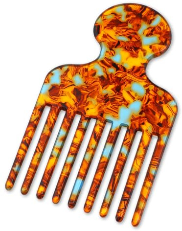 Wide Tooth Comb for Curls Hair Pick Comb Wide Curl Combs for Detangling Acetate Long Tooth Hair Combs for Hairs Lifting Styling Tool for Women Men, 4.8 Inches, Brown