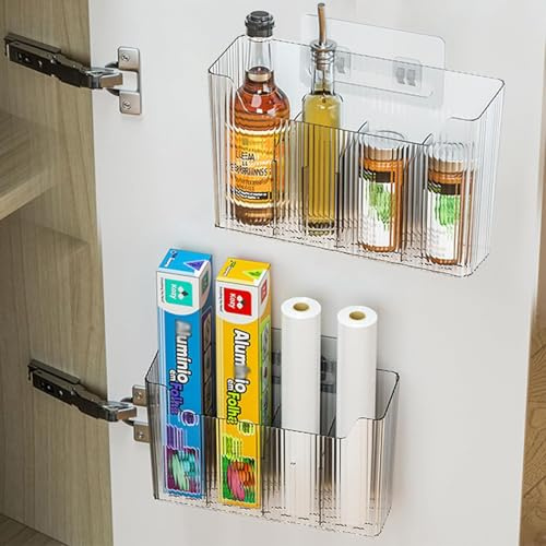 ZoeQide Folien Organizer 2er Set, Wandbox für Alufolie und Frischhaltefolie