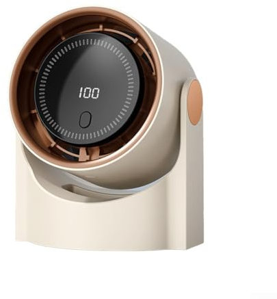 Mini ventilatore personale, leggero, senza pale, 100 velocità del vento regolabili, ventilatore a torre di raffreddamento senza pale, per casa, camera da letto, campeggio, ufficio (caffè al latte)