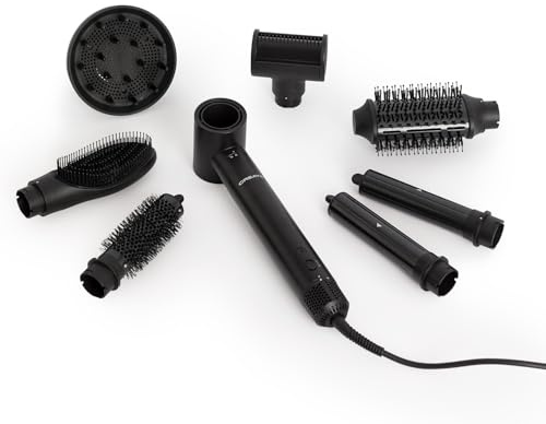 CREATE/ION STYLER PRO ADVANCE / 8-in-1-Ionen-Lufttrockner und Stylingbürste Schwarz/DC Brushless Motor, 2 Geschwindigkeiten, 8 Aufsätze, 3 Temperaturen, Kühlfunktion, Aufbewahrungsbox, 1400W