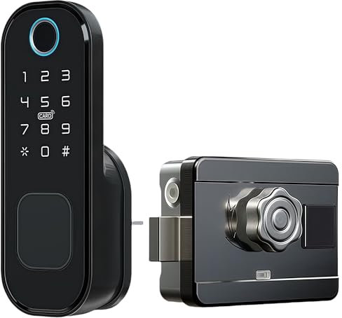 Versión integral de cerradura inteligente, cerradura de puerta exterior, cerradura de puerta con control remoto wifi, cerradura electrónica doméstica, huella dactilar de un solo lado, versión integral