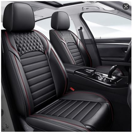 SAHFEE Coprisedili auto universali per Alfa Romeo Giulietta (940) RZ (162D) Mito (955) Stelvio (949) Accessori auto, linea nero-rosso