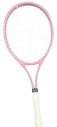 QSTDGVPW Raquette de Tennis Simple Légère pour L'entraînement Sportif, Fabriquée en Alliage D'aluminium, Adaptée Aux Adultes, Débutants et Professionne, Rose