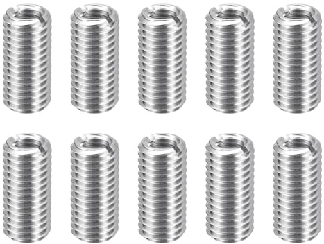 QUARKZMAN Gewindeeinsatz M12 auf M8x25mm Gewindeeinsatz 10Stk | Einschraubmutter Reduziergewinde Selbstschneidende Gewindehülse Gewindeadapter für Möbel Reparatur DIY Mechanikbauteile