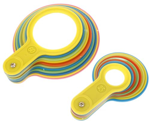 Lurrose Juego de 2 Círculos de Medición para Frutas, Herramientas de Medición Plásticas, Anillos Calibradores para Clasificación de Frutas (25-60 Mm y 60-110 Mm), Adecuado