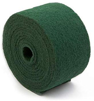 Rollo estropajo fibra Verde fuerte. Dimensiones 15 cm de ancho por 600 cm de largo.