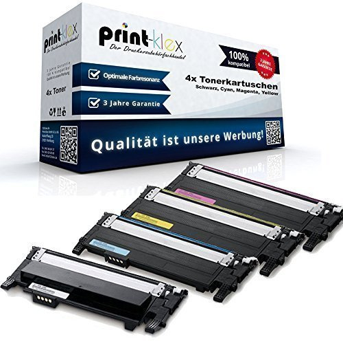 4X Print-Klex Toner kompatibel für Samsung CLP360 CLP360N CLP360ND CLP365 CLP365W CLX3300 CLX3305 CLX3305FN CLX3305FW CLX3305W Black Cyan Magenta Yellow