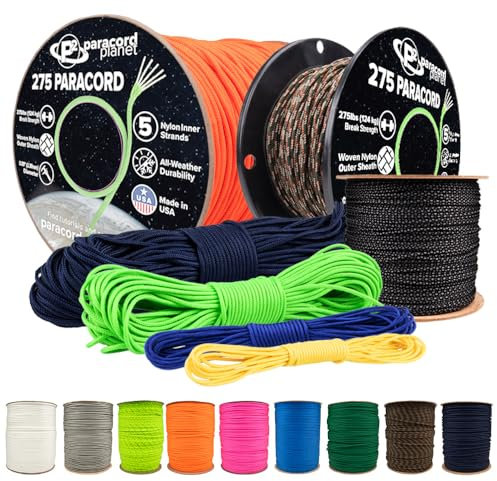 Paracord Planet 124.7 kg Paracord - 3/32 Zoll (2,38 mm) Nylon Bastelschnur mit 5 Strängen Innenkern - Tan 499 (7,6 m)