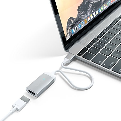 SATECHI Cable USB C a HDMI 4K@60Hz para MacBook Air & Pro M5 M4, Portatil, PC, Tablet, iPhone, iPad y más – Plata