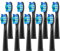 Teeteck Replacement Toothbrush Heads Compatible with Fairywill 507/508/D7/D8/515/551/917/959,Black,10 Count