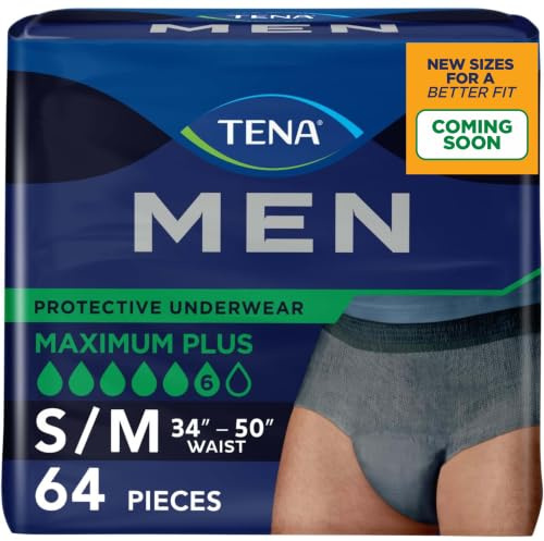 Tena Inkontinenz-Unterwäsche für Herren, schützend, Größe M/L, 64 Stück