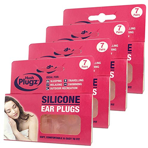Hush Plugz Silicone Earplugs (4 Packs (28 Pairs))