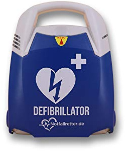 Notfallretter® Defibrillator AED+, 10 Jahre Garantie Schiller Deutschland, aktiver HLW-Assistent, HLW Feedback FreeCPR®, mit vollautomatische Schockauslösung, Vollausstattung, MDR