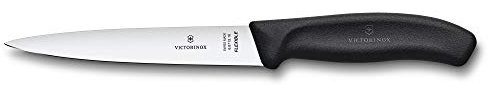 Victorinox Swiss Classic Filetiermesser, 16 cm, ergonomischer Griff, flexible Klinge, Schwarz