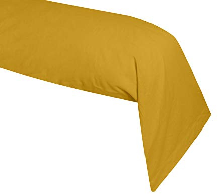 STOF - Taie Traversin - Modèle Alicia - Moutarde - 45x185 cm - 100% Coton