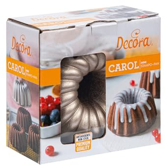 Decora 0080119 Stampo Mini Carol Ø 10 X 5 H CM, In Alluminio Pressofuso, per realizzare preparazioni dolci e salate.