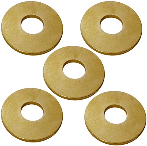 AERZETIX - C57254 - Satz von 5 Flache unterlegscheiben breit aus messing M12x36 mm - dicke 2.5 mm - für bolzen M12 - DIN 9021 - einsatz äußeren und inneren