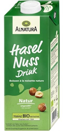 ALNATURA - Boisson À La Noisette Nature - 1L - Idéale pour une alimentation saine et équilibrée - Lot De 4