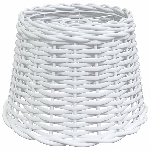 vidaXL Lampenschirm Weiß Ø30x20 cm Korbweide