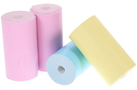 Operitacx 4stücke Farbiges Selbstklebendes Thermopapier Je Rolle Öl Wasserresistent Stark Haftend Bedruckbar Für Mobile Thermodrucker Im Büro Haushalt Handel Und Gastronomie