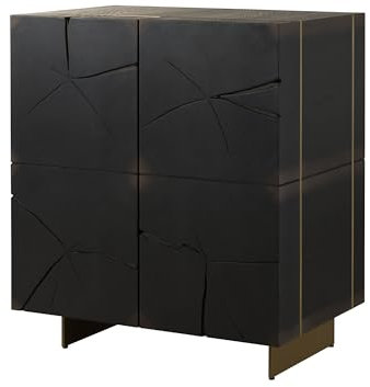 MASSIVMOEBEL24.DE Bar Eiche 100x68x115 Dunkelbraun lackiert Beams #50, Farbe:Dunkelbraun lackiert, Größe:100x68x115 cm (BxTxH)
