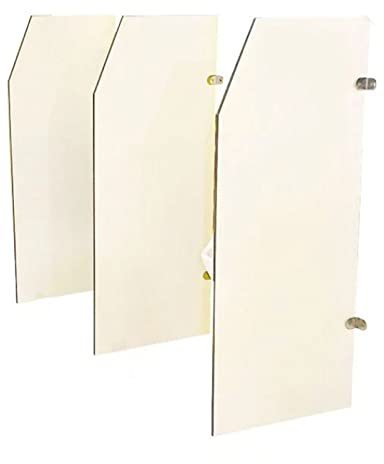 Urinal-Trennwand aus Holz, für Herrentoilette, Wandmontage, Urinal-Trennwand, Set von 4 (1200 mm) und 3 Stück (900 mm), Weiß