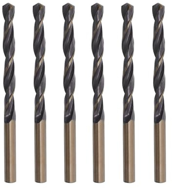 Misuyue 6 piezas de brocas para metal, brocas helicoidales de carburo de 5,2 mm para metal, acero inoxidable y aleación de aluminio | Broca profesional de hierro para metal, aluminio, plástico duro, acero inoxidable, broca para madera