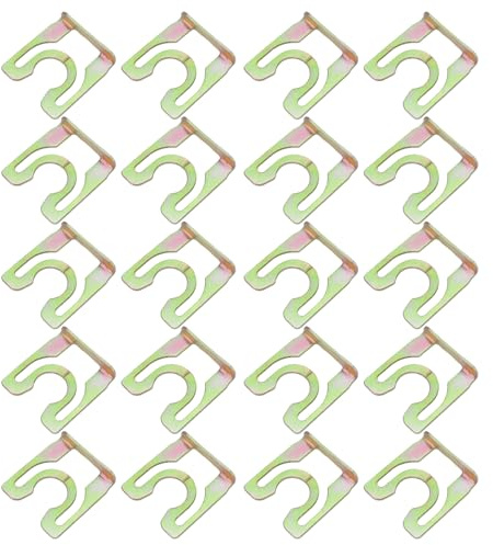 ECSiNG 20PCS Car Throttle Cable Clip Compatible with Audi Compatible with Seat Compatible with VW Santana OE N90095603 N90095601 17.8x15.7mm Throttle Wire Clamp