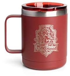 Smartshake Bohtal isolerad kaffemugg 350 ml, dubbelvägg vakuumisolerad mugg med lock, läckagesäker BPA-fri kaffekopp i rostfritt stål, resemugg för varma och kalla drycker (Gryffindor)