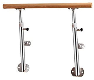 Wandmontierte Ballettstange, Ballett-Fitness-Stretch-Tanzstange, pulverbeschichtete Stahlrohre, höhenverstellbar für Zuhause oder Studio (Farbe: Silber, Größe: 1,5 m)