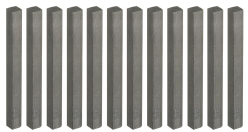 PATIKIL Compressed Charcoal Sticks, 12 Pack 2B Grade Art Supplies Sketch Square Stick for Artist Drawing Sketching Shading Painting, Black