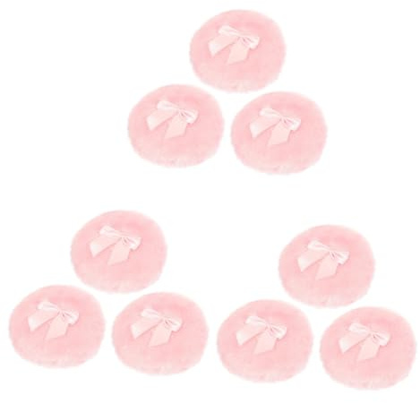 Toyvian 9stücke Teiliges Puderquasten Flauschige Weiche Körperpuder- Mit Niedlichem Schleifen-design Für Sanfte Anwendung Von Babypuder Für Zuhause Und Salon