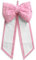 Fiocco Nascita da ricamare a punto croce, Coccarda Nascita da ricamare a punto croce, Banda in tela Aida, fantasia quadretto e fiocco in tulle con cuoricini (05 Rosa)