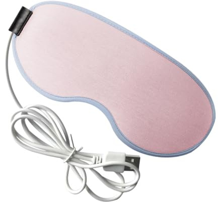 TOYZFRIENDY Masque Yeux USB Vapeur Chauffant pour Sommeil Profond Chaudes Soulageant Fatigue et Masque de Relaxation pour Bureau Voyage et Maison Rose