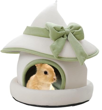 Kaninchenhaus | Süßer Warmer Hut, Kaninchenhaus, weiches und abnehmbares Haustierbett, für den Winter, Zuhause, Hamster, Meerschweinchen, Frettchen, Igel, Küken, Kätzchen, Kleintiere