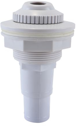 Gutol Bocchetta di ingresso piscina con testa girevole regolabile per piscine con parete in acciaio Bocchetta per tubo flessibile 32/38 mm Uscita acqua 2 cm per sistema di pulizia piscina