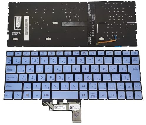 CHUOZSW Russische JP UK Backlit tastaturen für ASUS für Zenbook 13 UX334 UX334FL UX334FA blau Japanischen Laptop Tastatur 0KNB0 1620JP00 162HJP00(JP Light Blue)