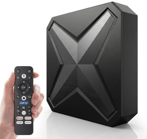 Android TV Box 14.0 Media Player, RK3518 Quad Core Smart TV Box, 2GB RAM 16GB ROM, Bluetooth 5.4, Support 8K and 2.4G/5.8G dual-band Wifi, Voice Remote Control Streaming Device
