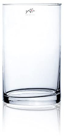 Sandra Rich Glasvase, Dekoglas CYLI Zylinder H. 25cm D. 15cm transparent Glas