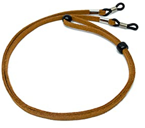 GERNEO® - Valencia - cinturino per occhiali di alta qualità in pelle scamosciata - cordino unisex in PU per occhiali da sole e da lettura - portaoggetti argento