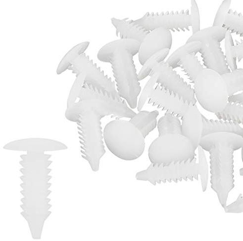 X AUTOHAUX 30Pcs Rivets Boulon Plastique Diamètre 7mm Blancs pour Voiture | Diamètre 7mm, Longueur 20mm, Pour Moto, Pour Bus, Pour Camions, Pour Caravanes, Fixation Solide