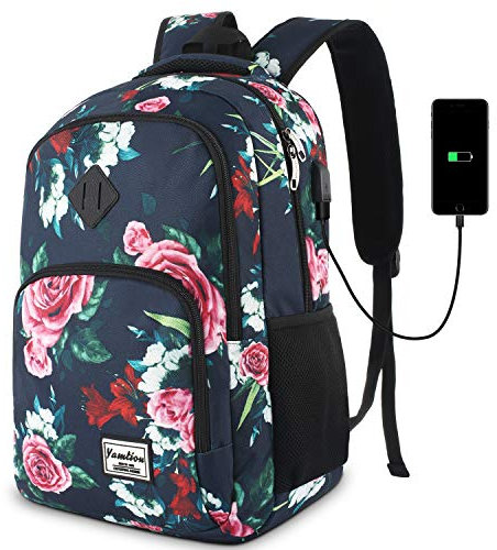 YAMTION Rucksack Damen,Schulrucksack Mädchen Teenager Tagesrucksack Frauen mit Laptopfach für Schule Uni Reisen Camping