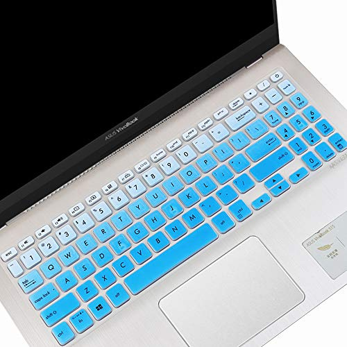 Tastaturabdeckung für ASUS VivoBook S512, S530UA, S530FA, Tastaturschutz, ASUS VivoBook F512DA F512FA F512JA X512FA X512DA X515JA, Tastaturschutz, ASUS VivoBook 15,6 Zubehör, Ombré-Blau