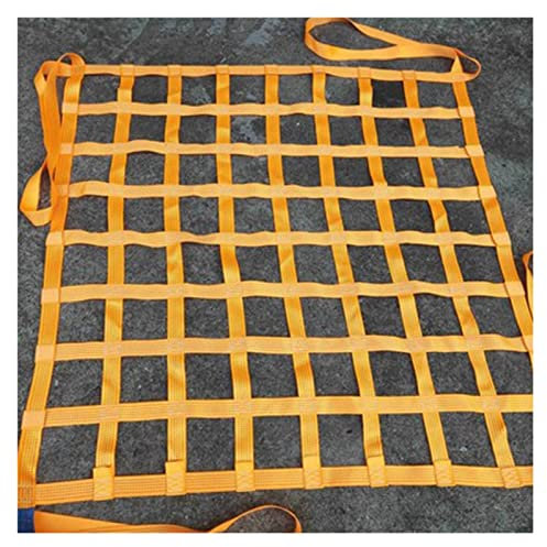 ZXFF Regal Bungee-Frachtnetz, Schweres Motorrad Bungee-Frachtnetz, Flacher Polyester-Fracht-Hebebag, Cargo Hebenetz, Cargo Net Hebeer, Anhängernetz (Size : 2x2m/load:2T)